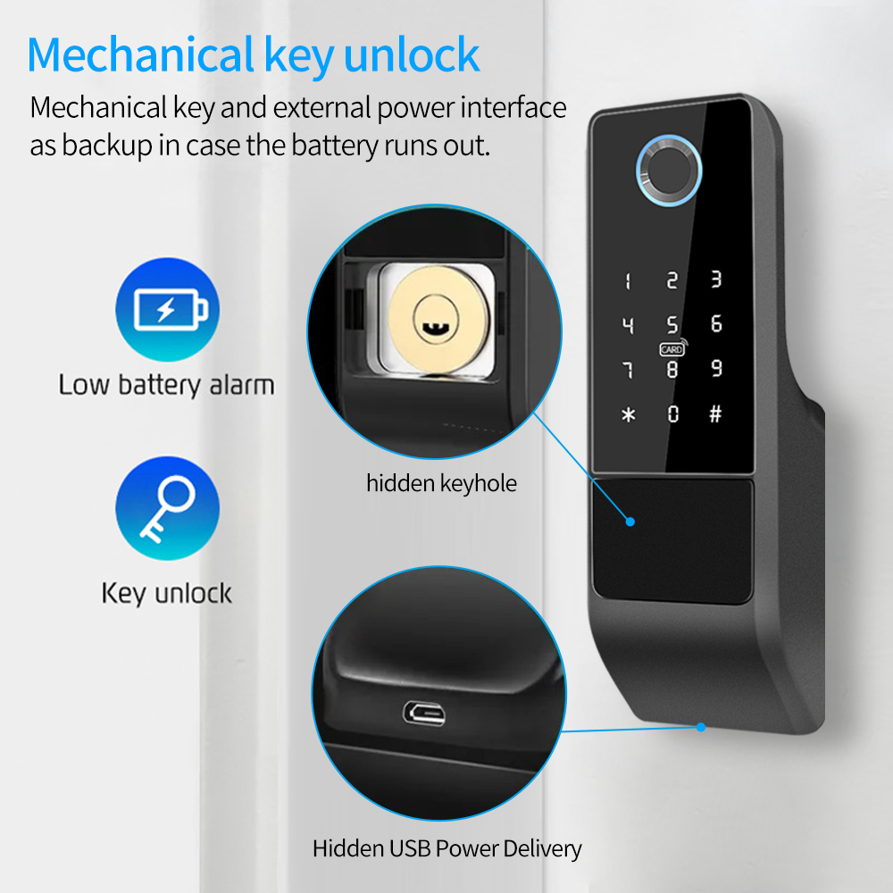 IP65 방수 TTLock 지문 스마트 도어 잠금 장치 - Glass Door Hinge 리뷰 및 가격