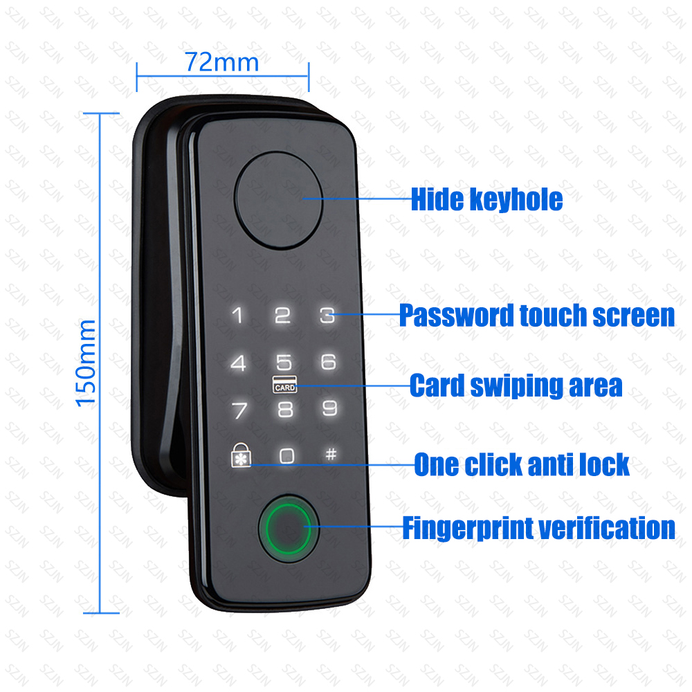 TTLock 자동 스마트 지문 잠금 장치 스마트 잠금  - Glass Door Hinge 리뷰 및 가격