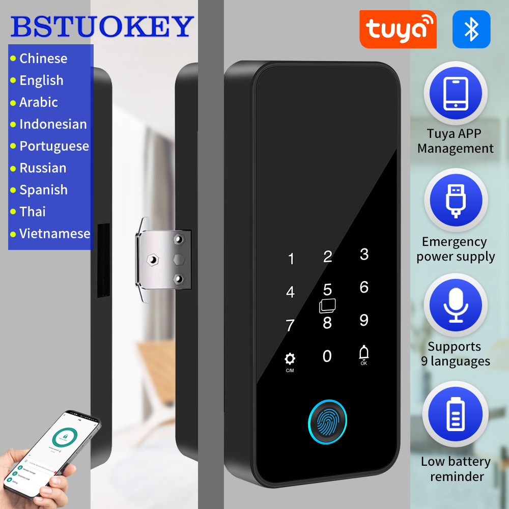 Tuya 스마트 라이프 블루투스 유리 도어 잠금 장치  - Glass Door Hinge 리뷰 및 가격