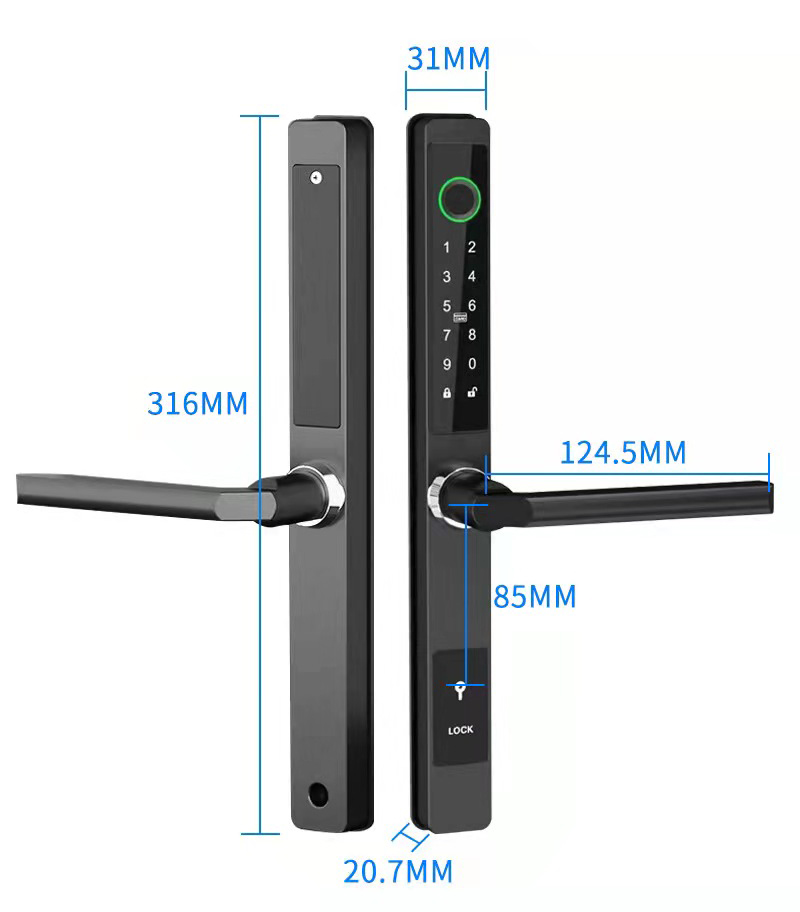 ZHDCOOKEY 생체 인식 디지털 도어락 방수 TTL - Glass Door Hinge 리뷰 및 가격