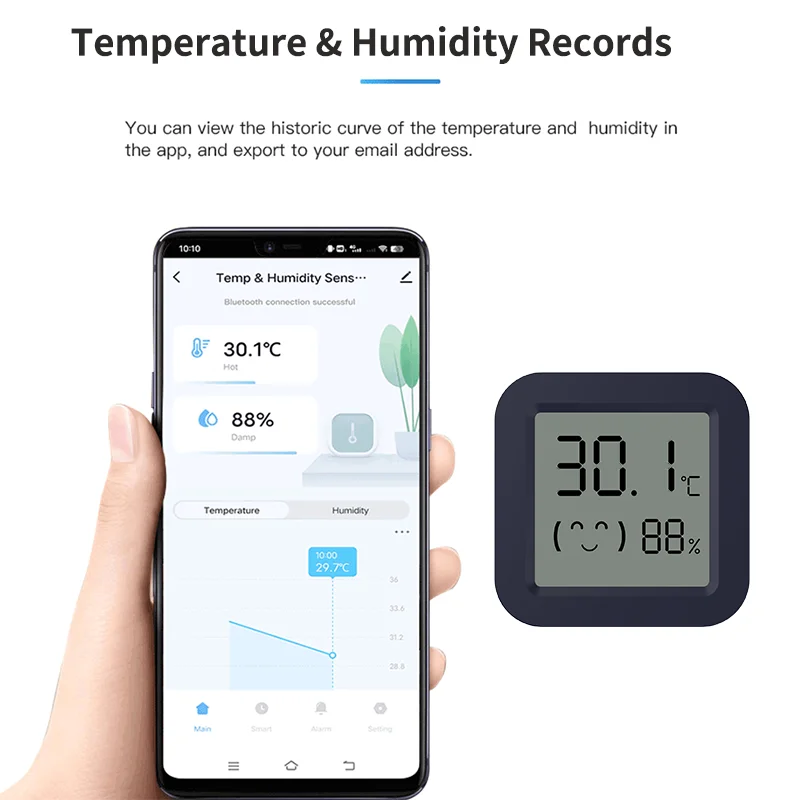 BT 온도 습도 센서 미니 LCD 화면 스마트 투야 앱 - Digital Hygrometer Probe 리뷰 및 가격