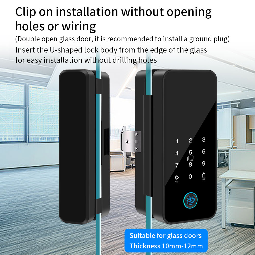 다기능 스마트 유리 도어락 전자식 디지털 생체 지문 투 - Glass Door Hinge 리뷰 및 가격